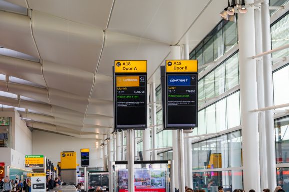 Abschied Heathrow.