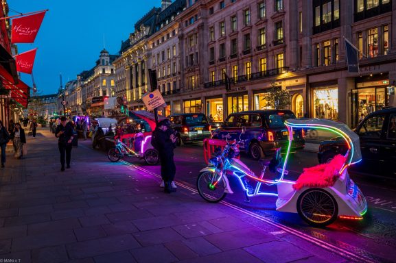 Regent Street am Abend.